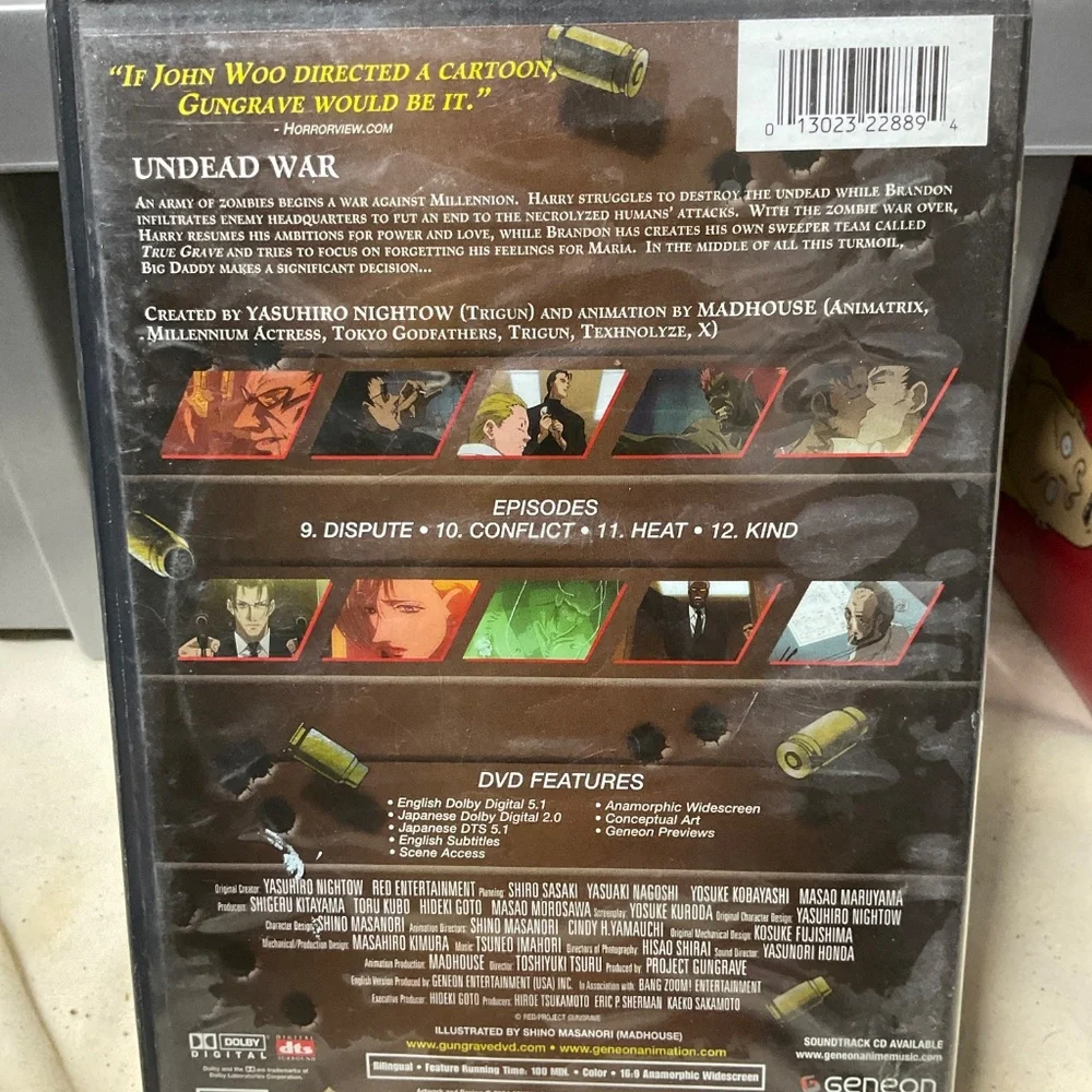 DVD’s - Gungrave vol. 1-5.  V156